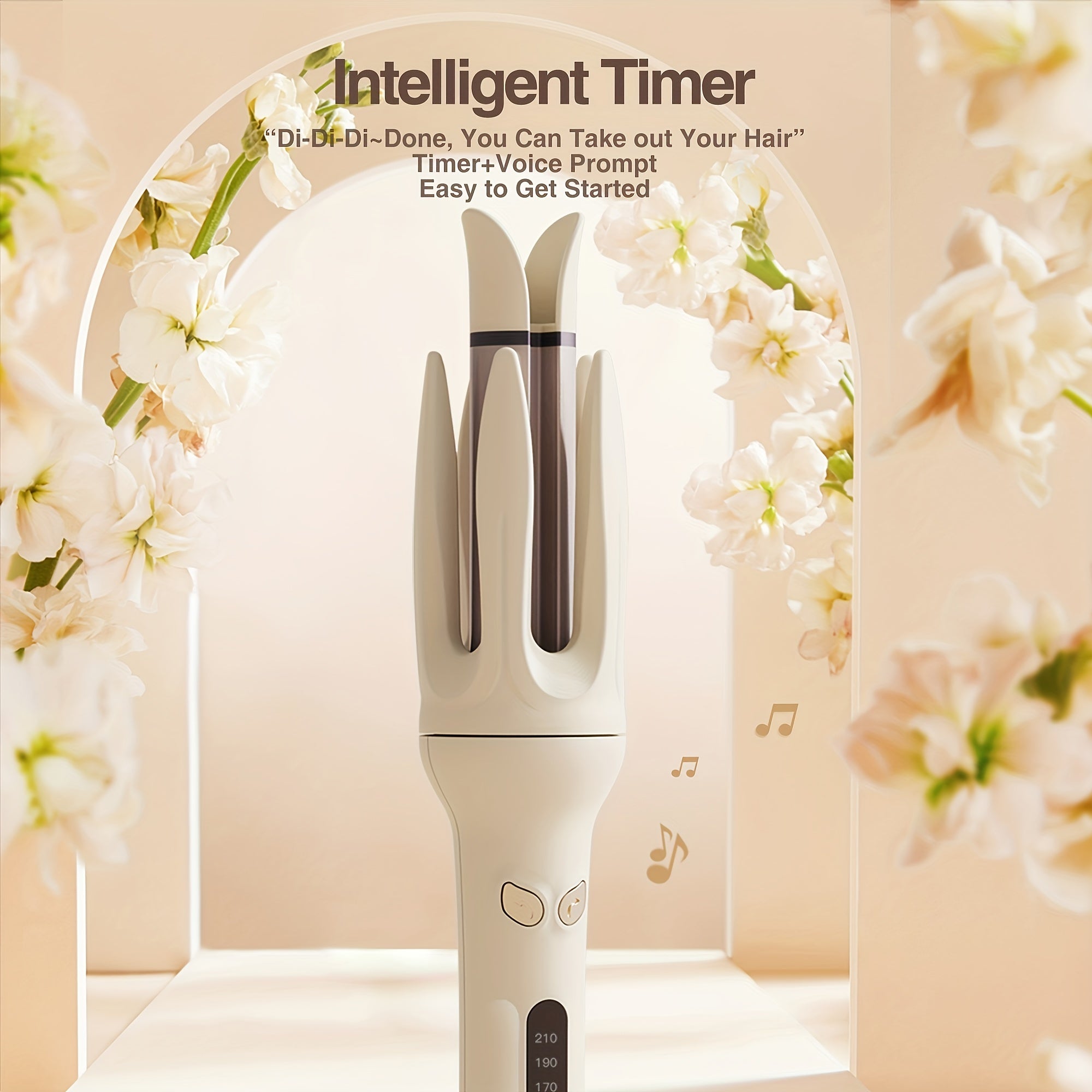 Genai Automatic Hair Curler: 28mm Barrel, 4 Temperature Modes, Intelligent Timer & Sensor, Auto Shut-Off for Safety